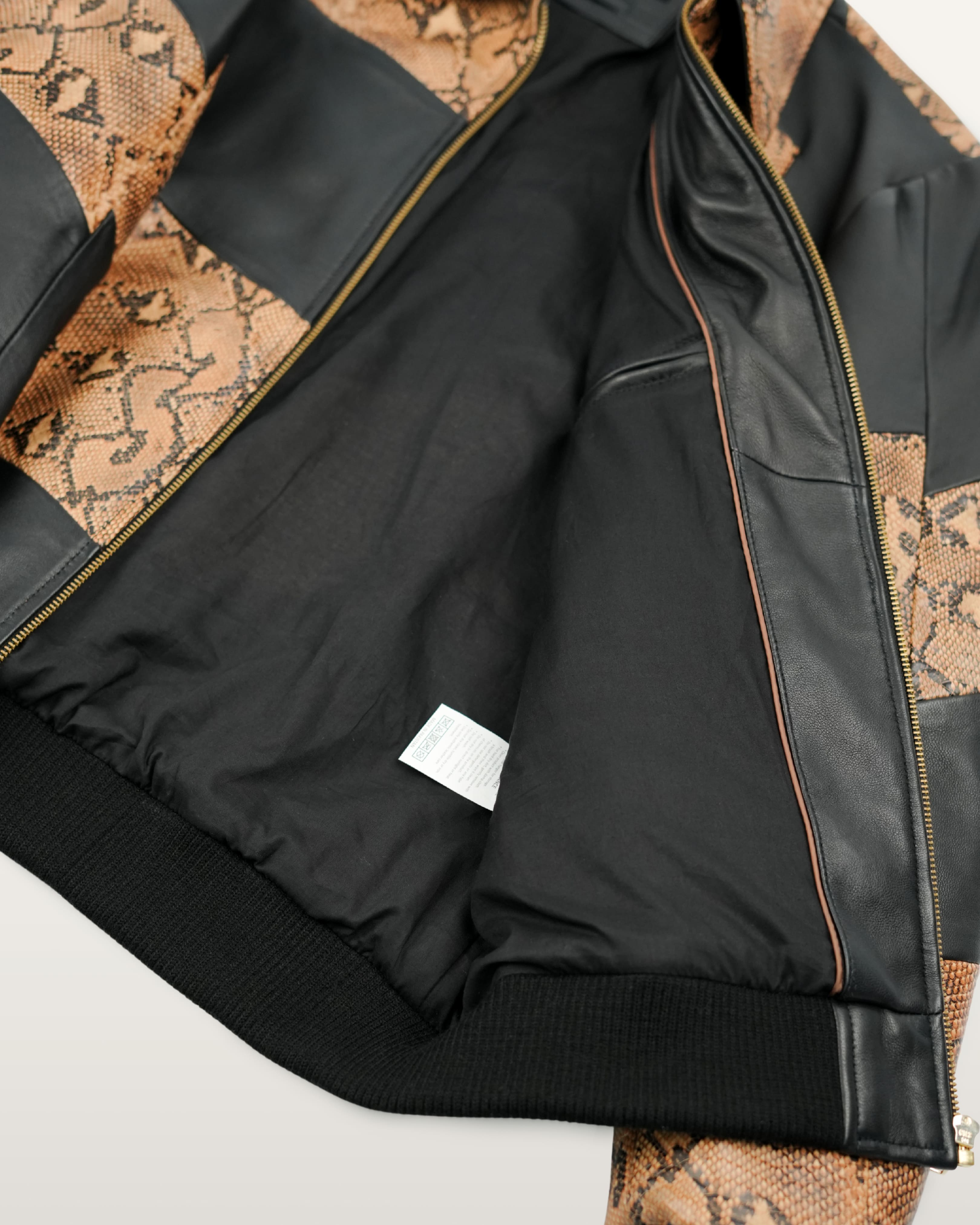 Lamb Snake Leather Jacket