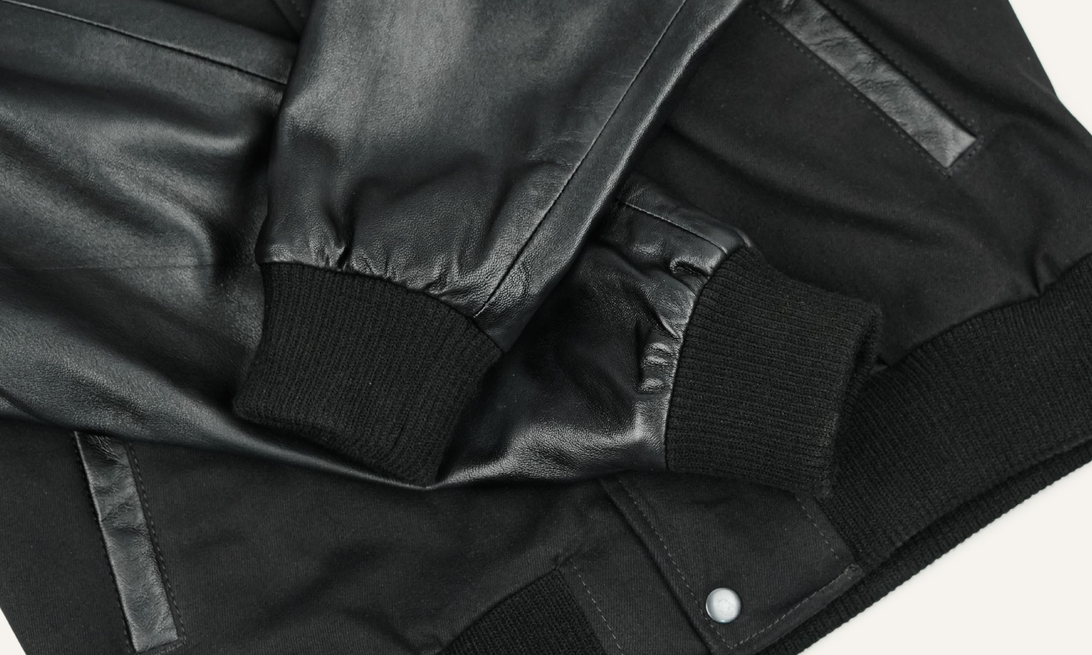 Recycled Denim Leather Jacket