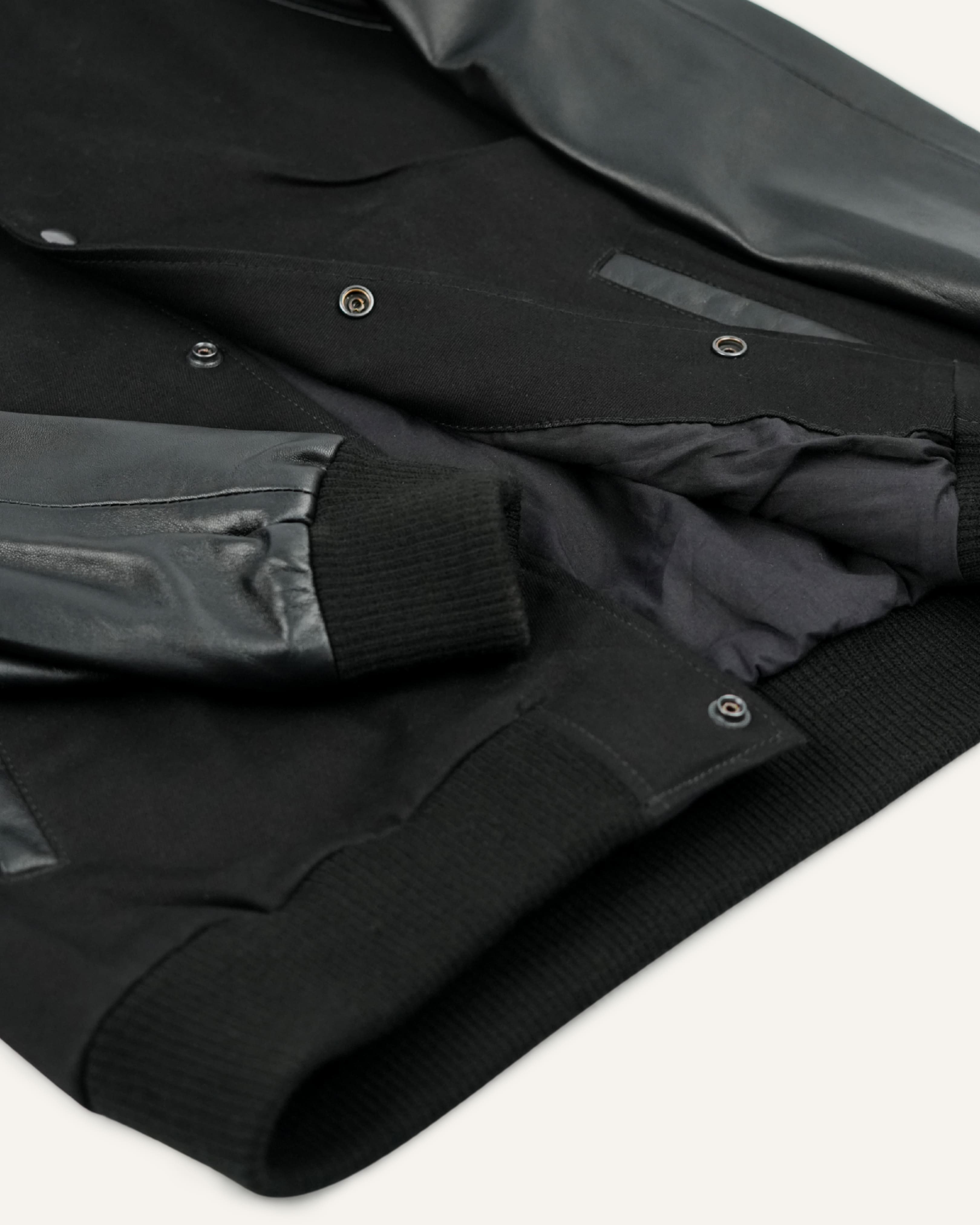 Recycled Denim Leather Jacket