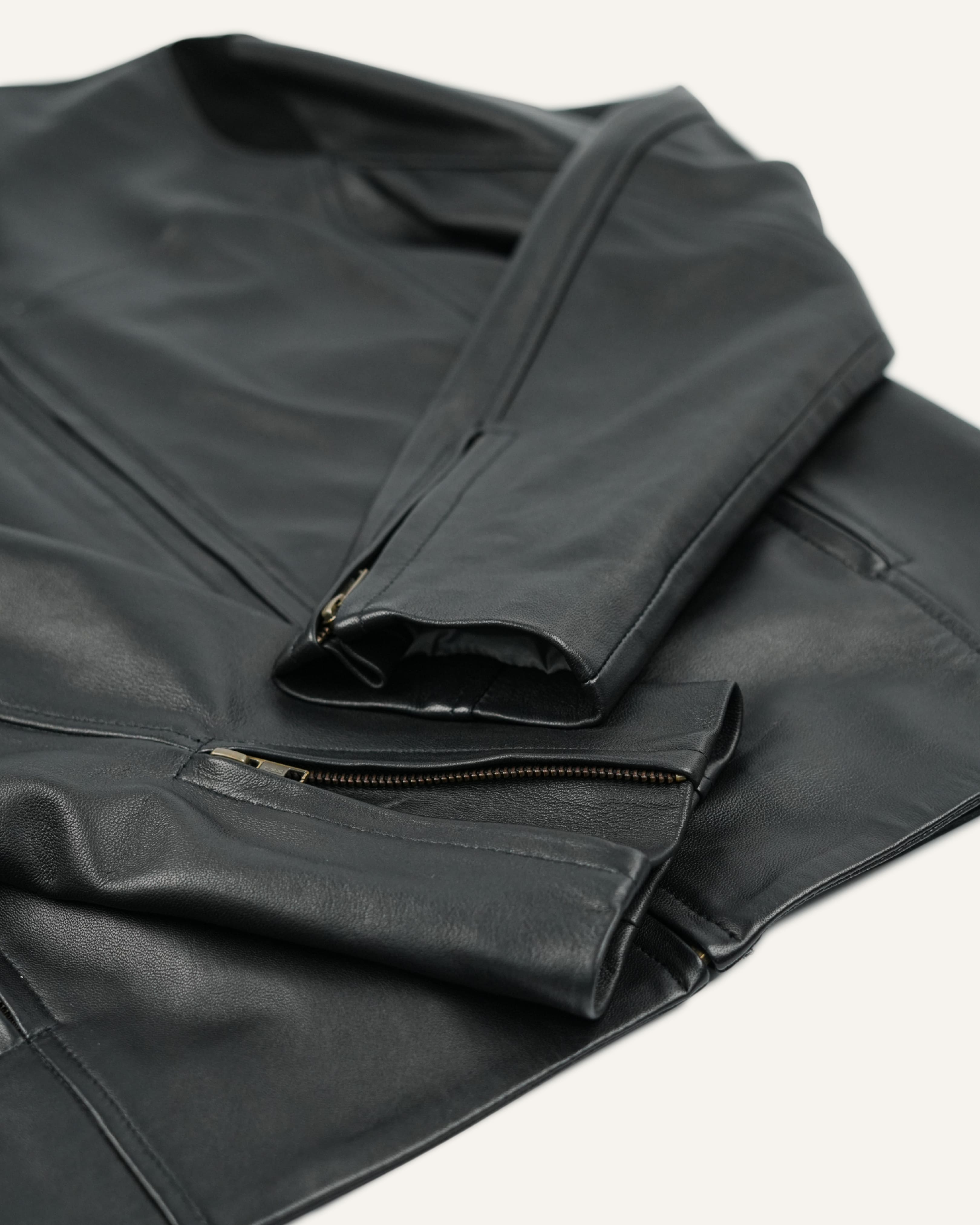 Black Hooper Leather Jacket