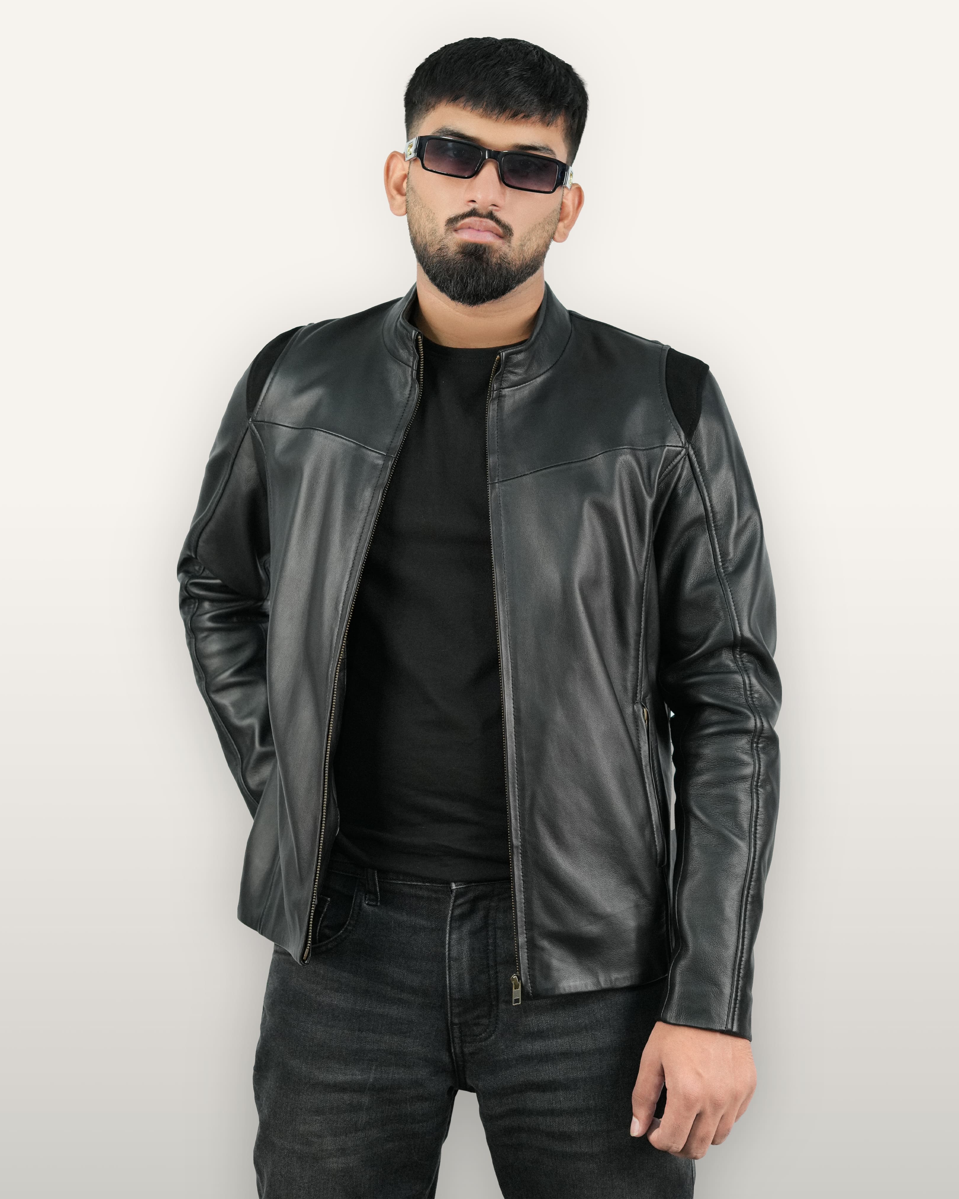 Black Hooper Leather Jacket