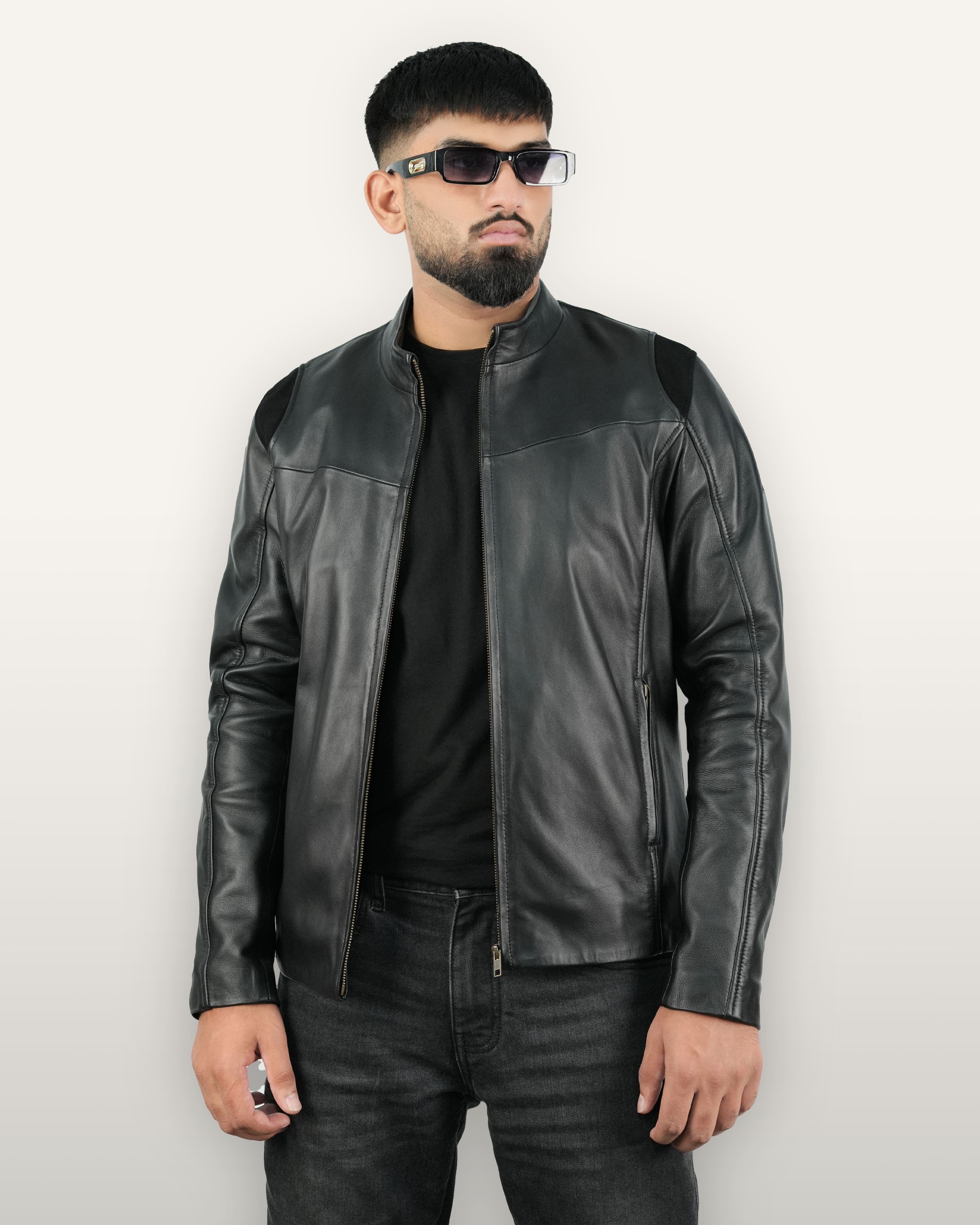 Black Hooper Leather Jacket
