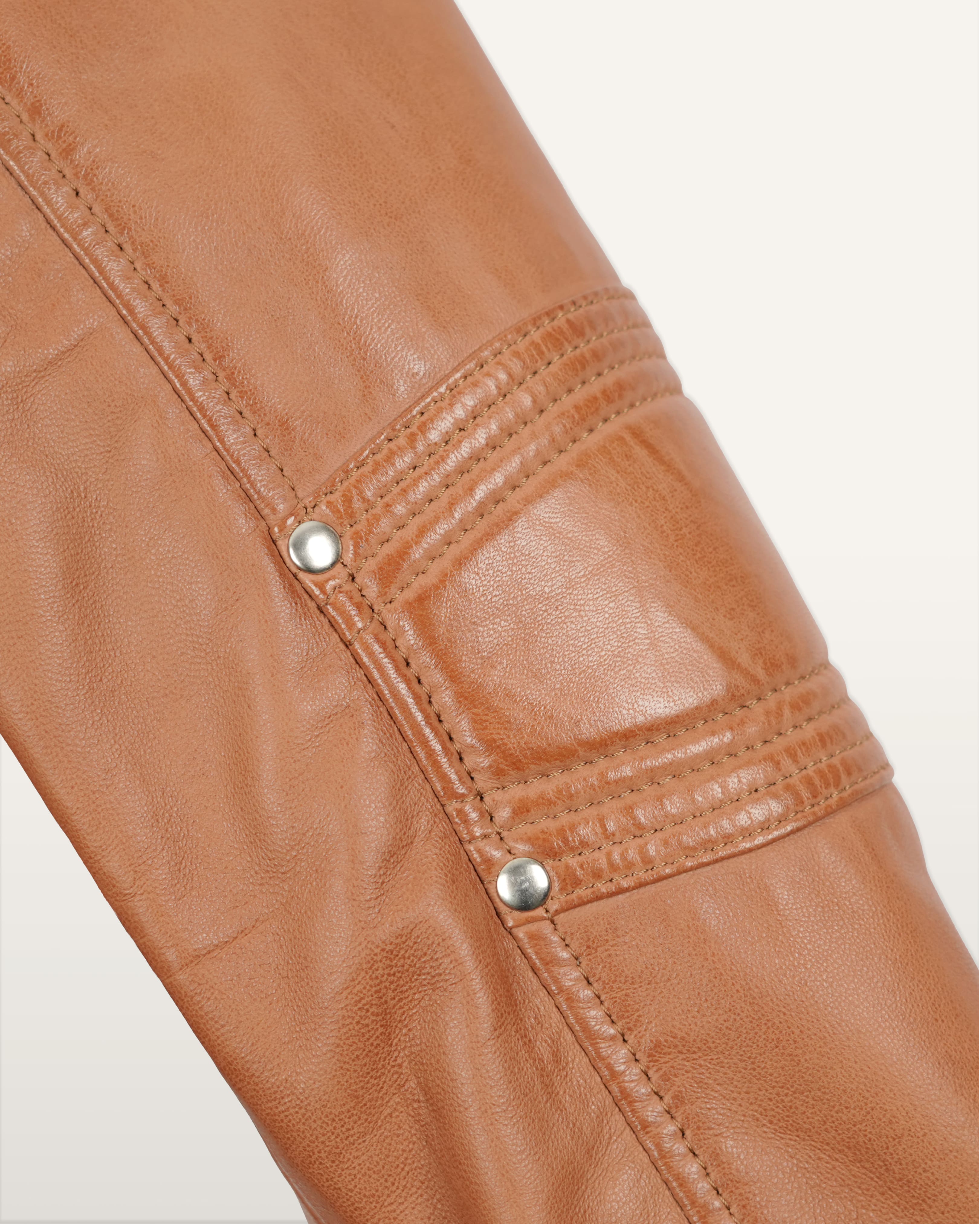 Brown Women Lamb Leather Jacket