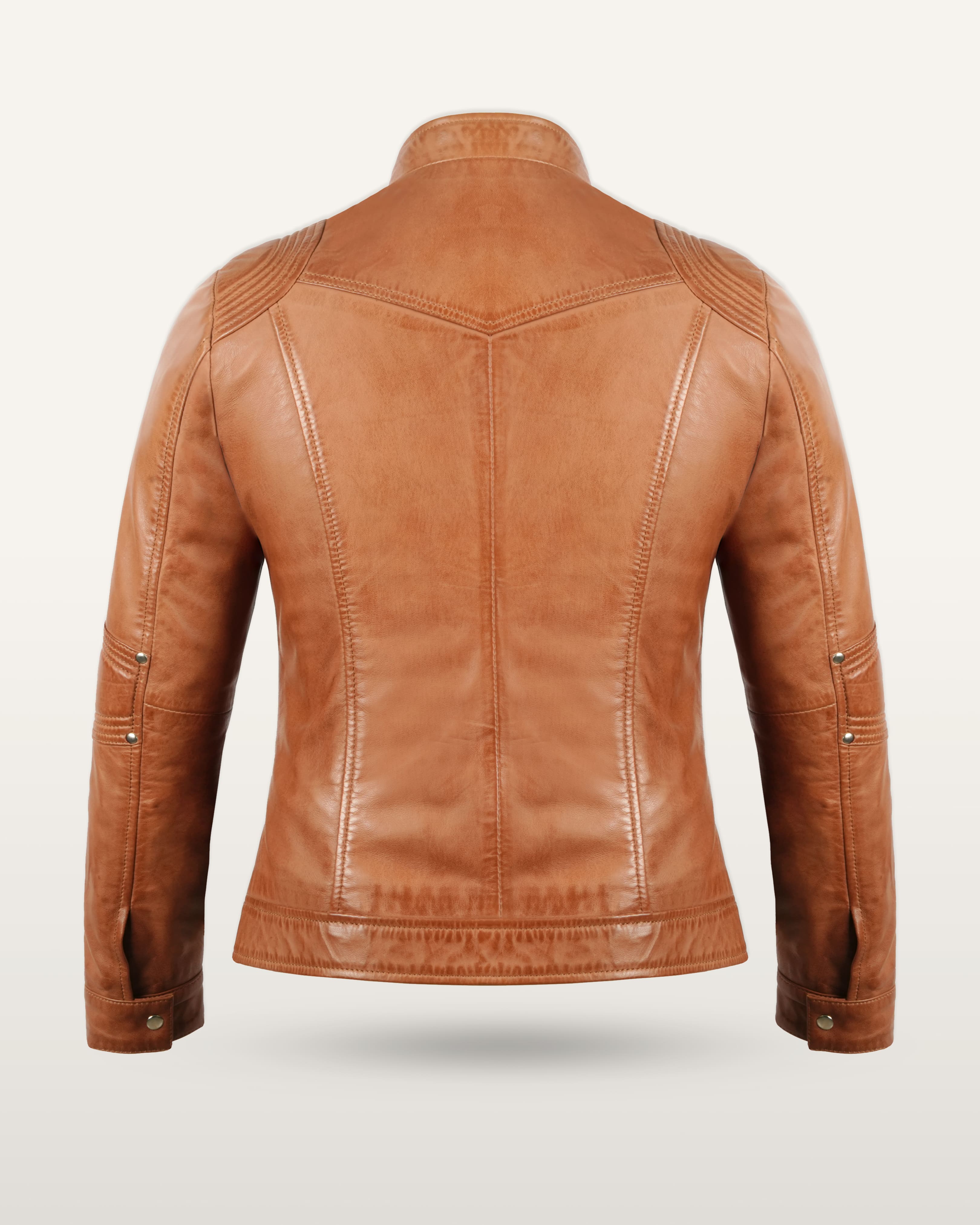 Brown Women Lamb Leather Jacket