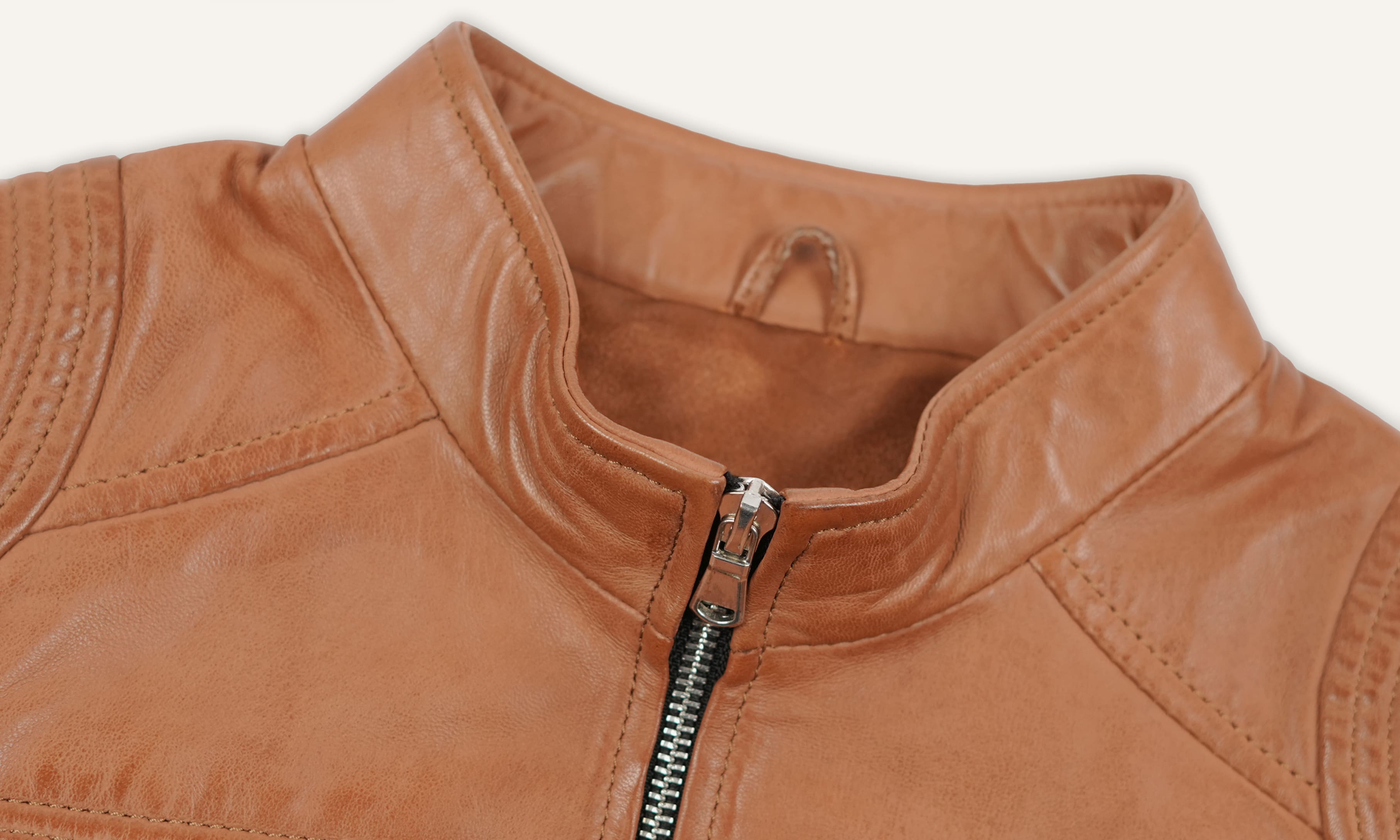 Brown Women Lamb Leather Jacket