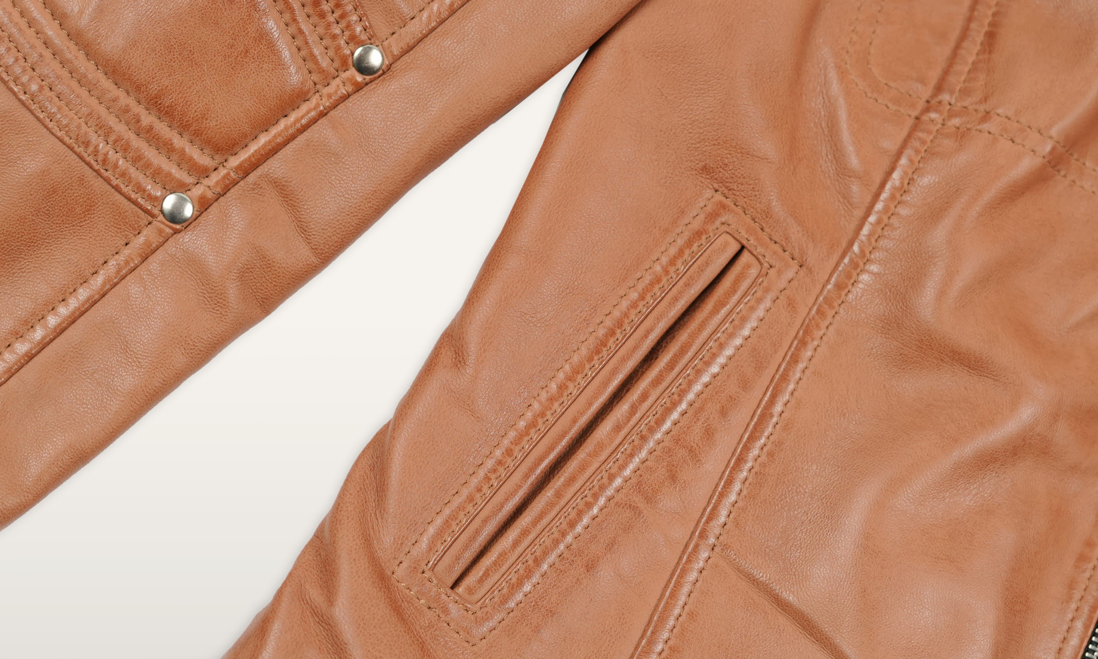 Brown Women Lamb Leather Jacket