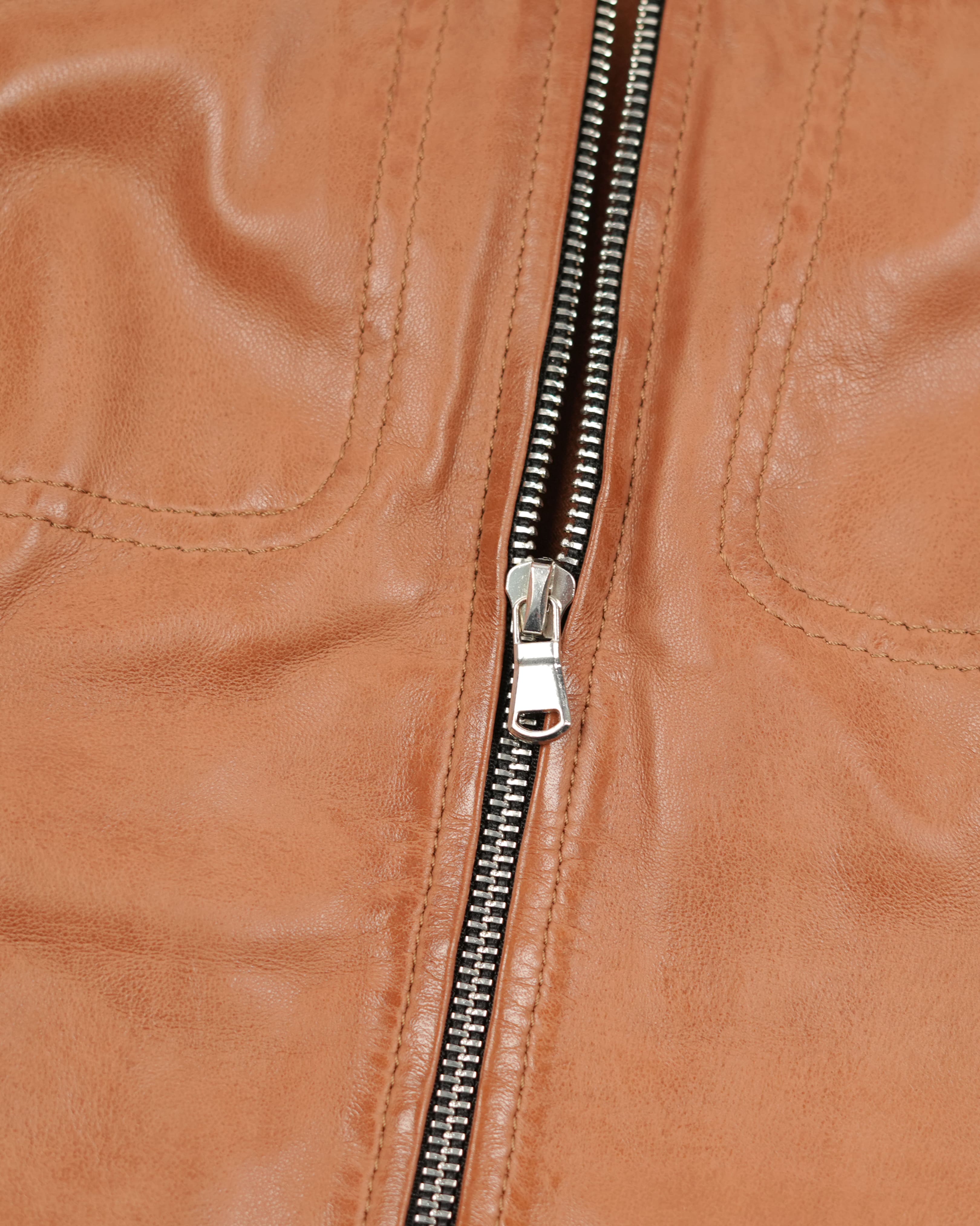 Brown Women Lamb Leather Jacket
