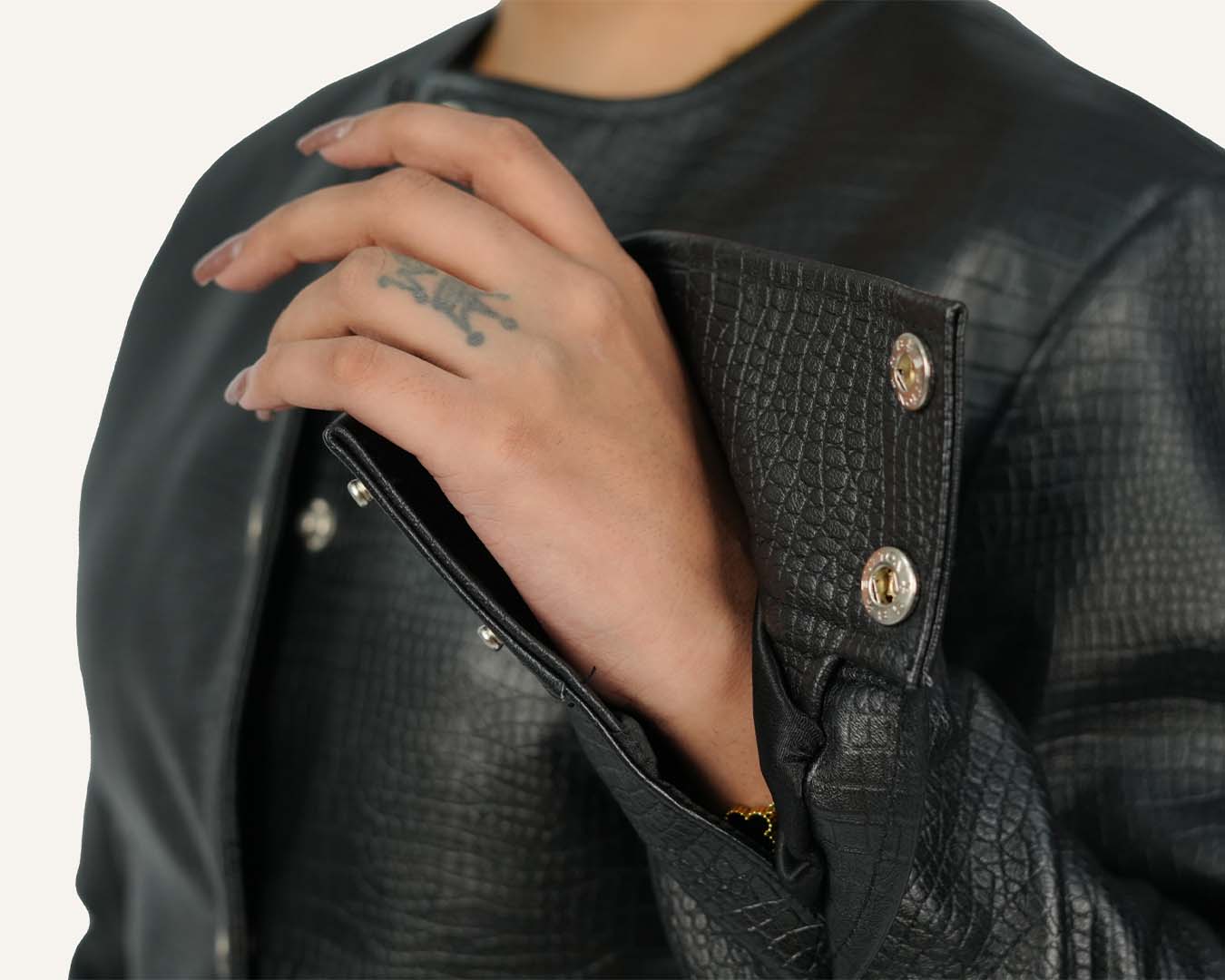 Crocodile Women Leather Jacket
