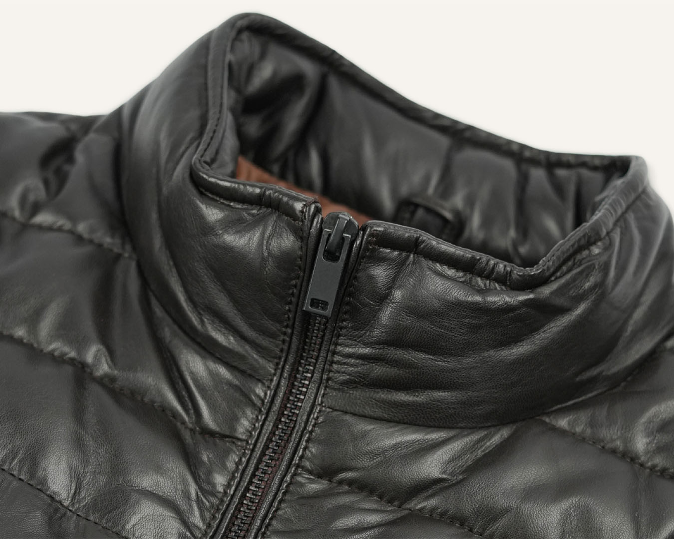Dark Brown Lamb Leather Men Jacket