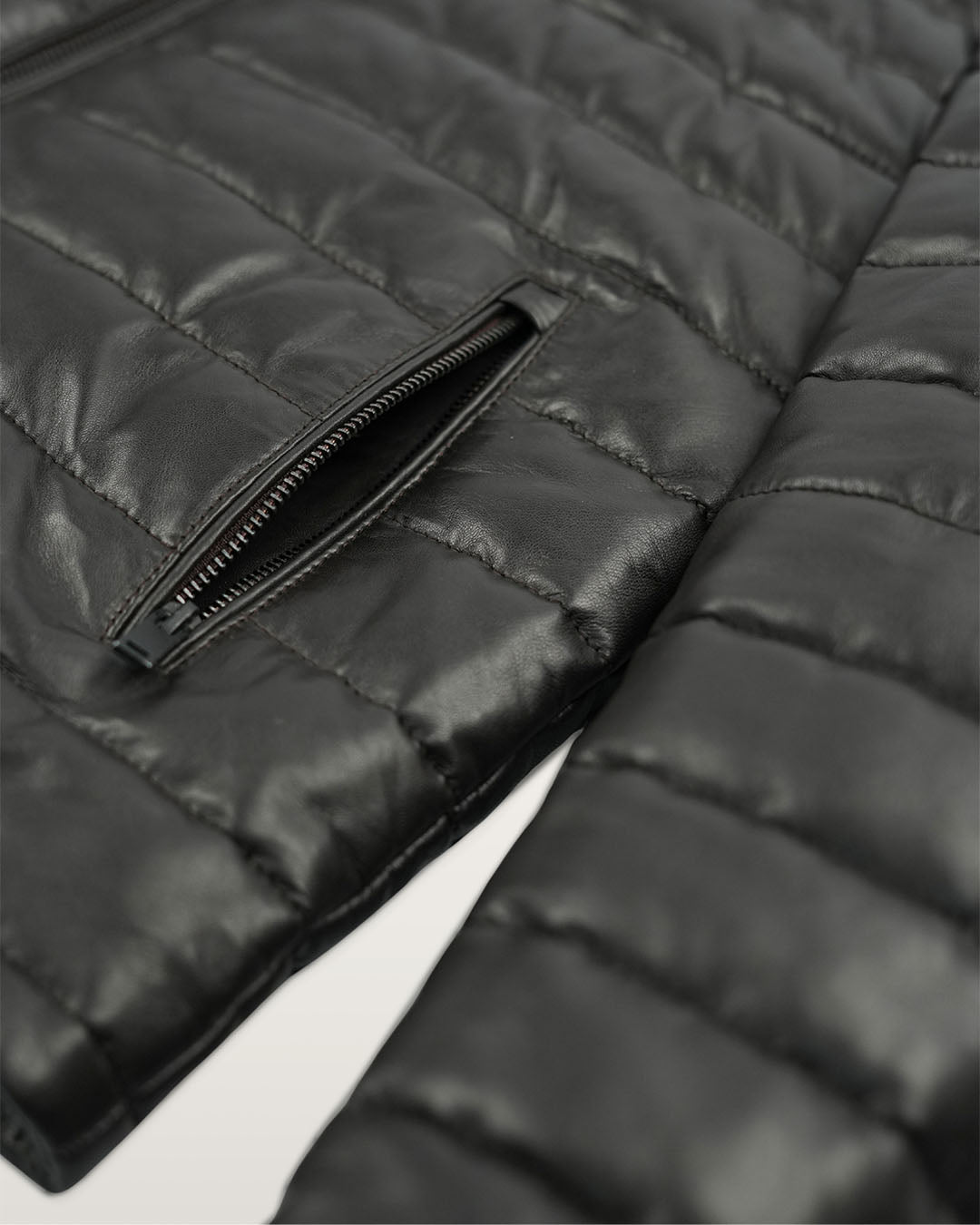 Dark Brown Lamb Leather Men Jacket
