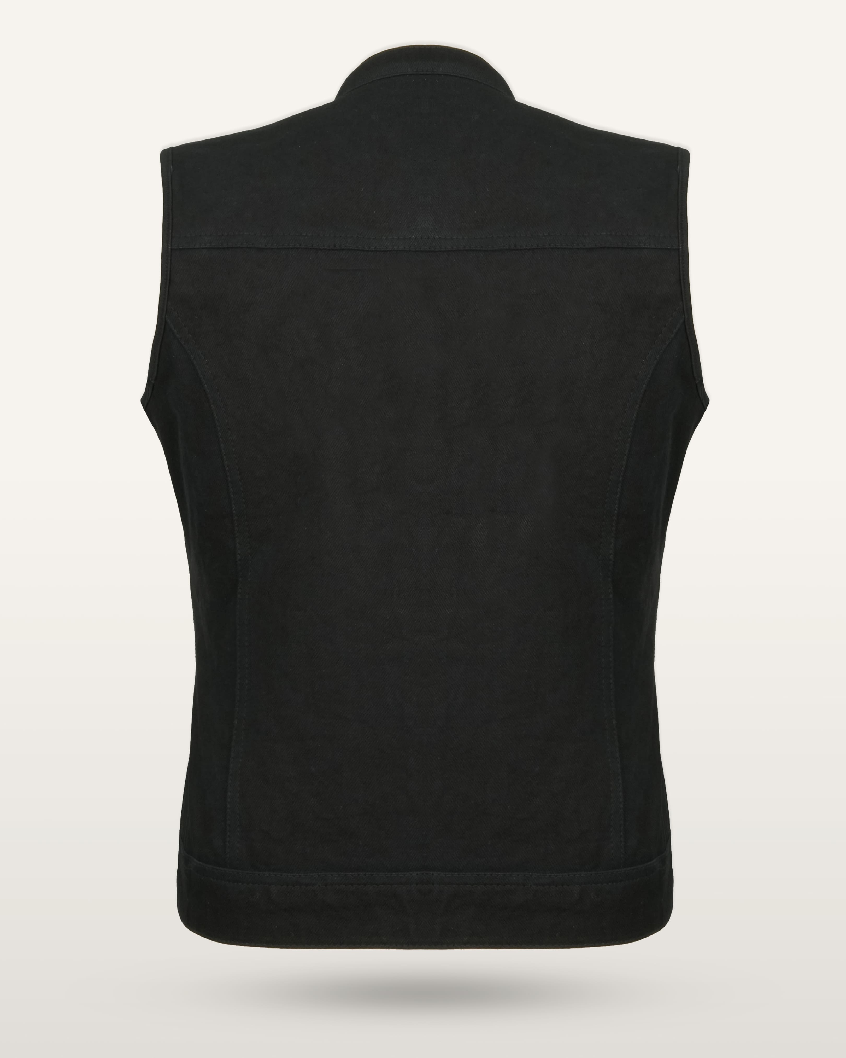 Ladies Black Denim Waistcoat