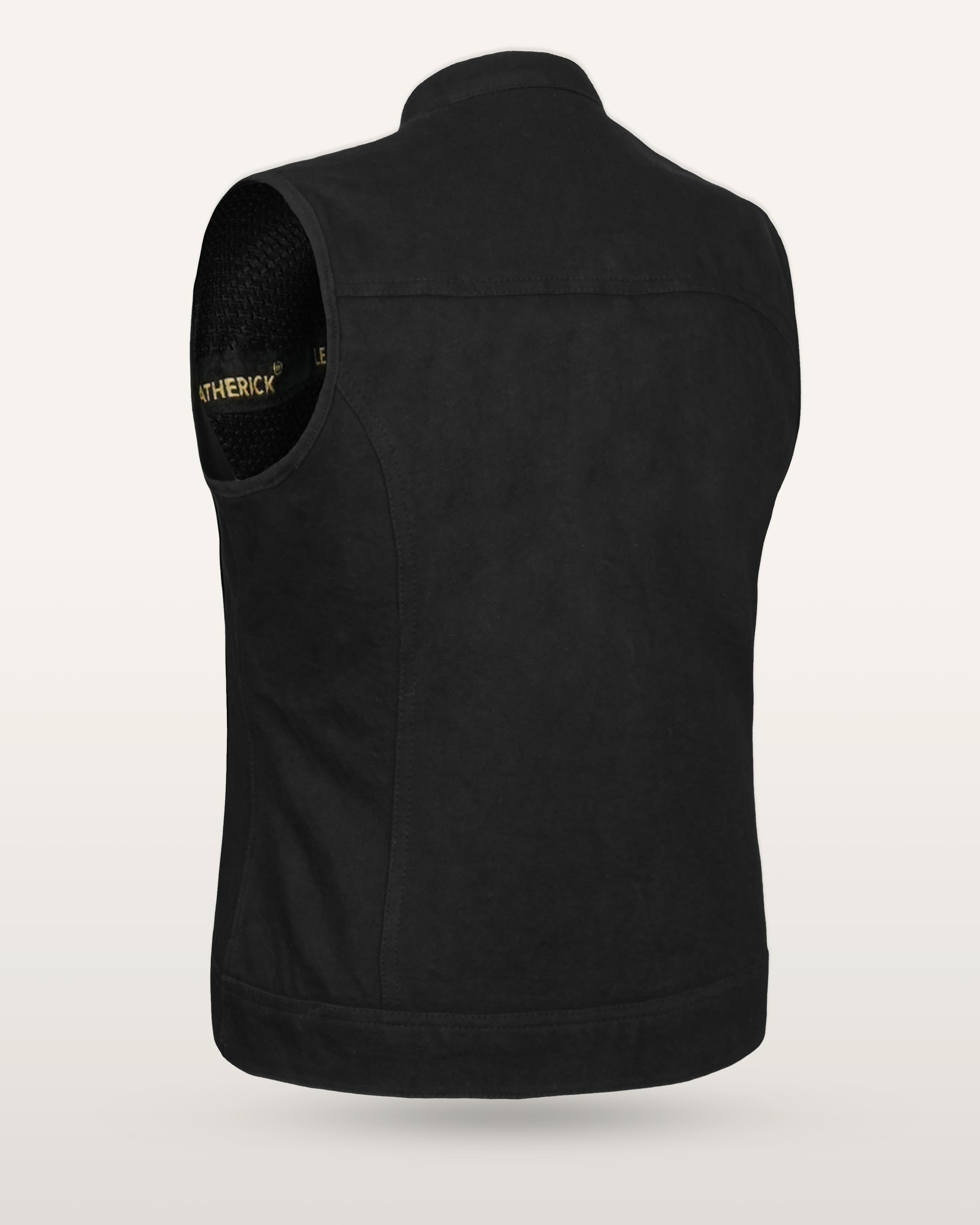 Ladies Black Denim Waistcoat