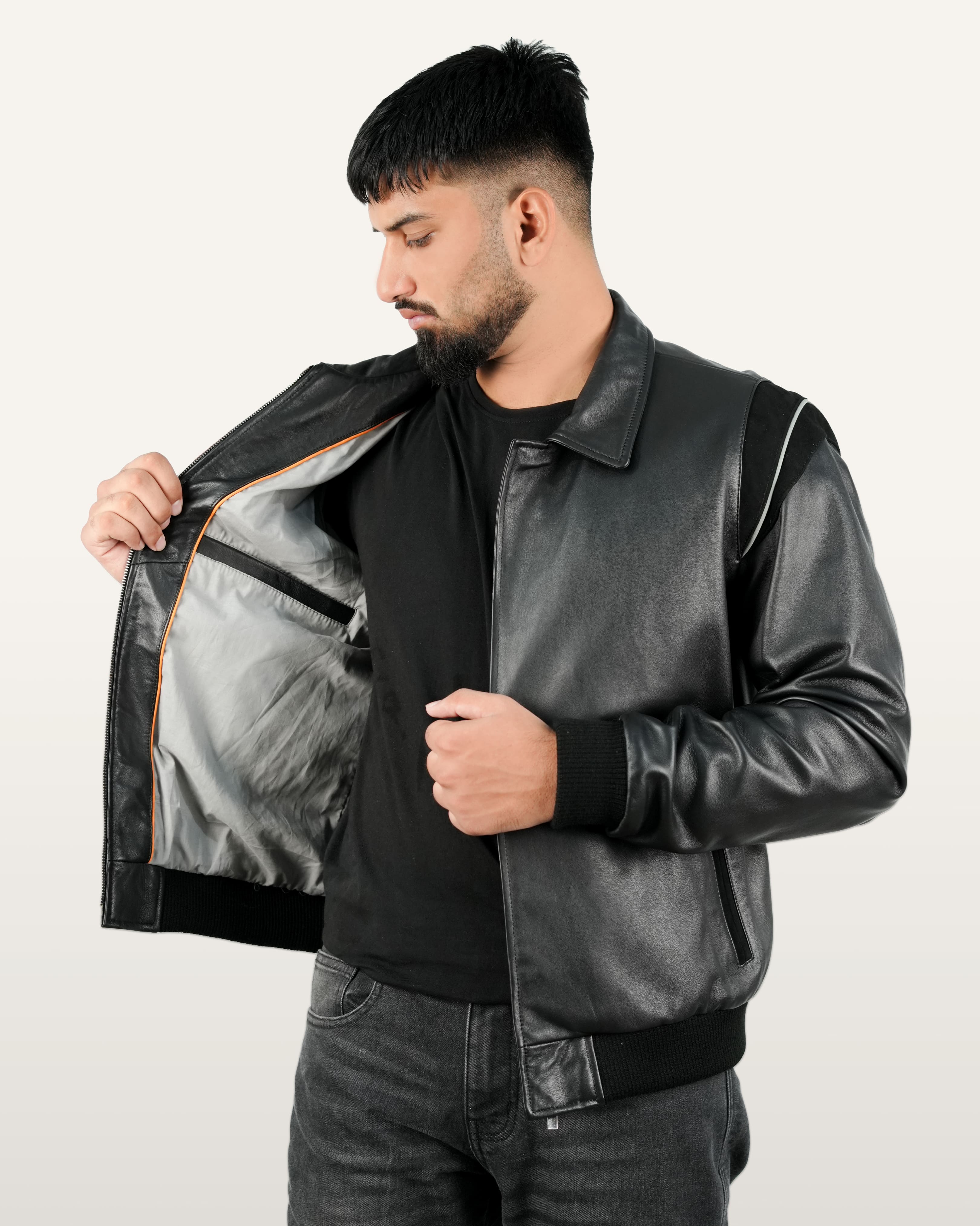 Men Black Leather Jacket