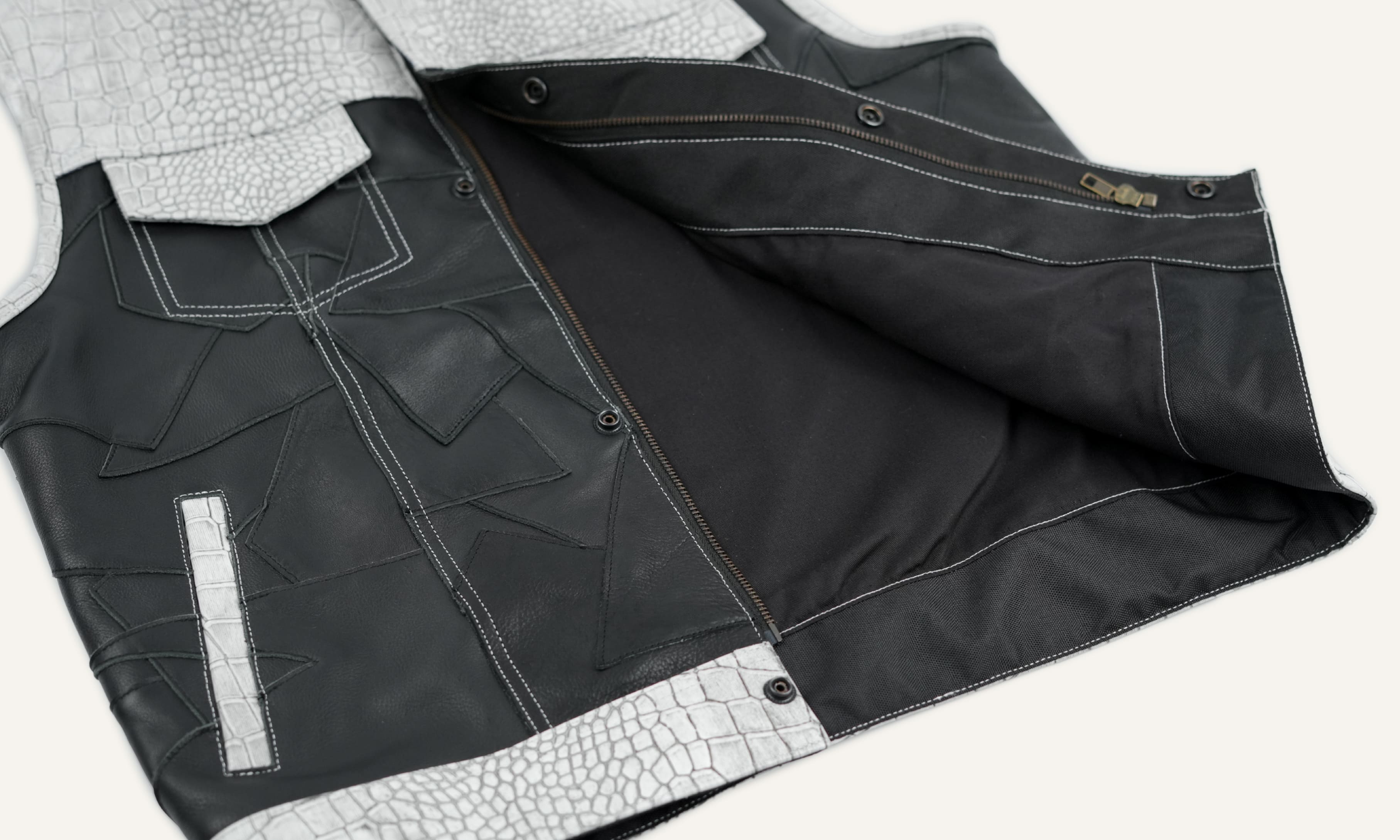 Upcycled Men Leather Waistcoat
