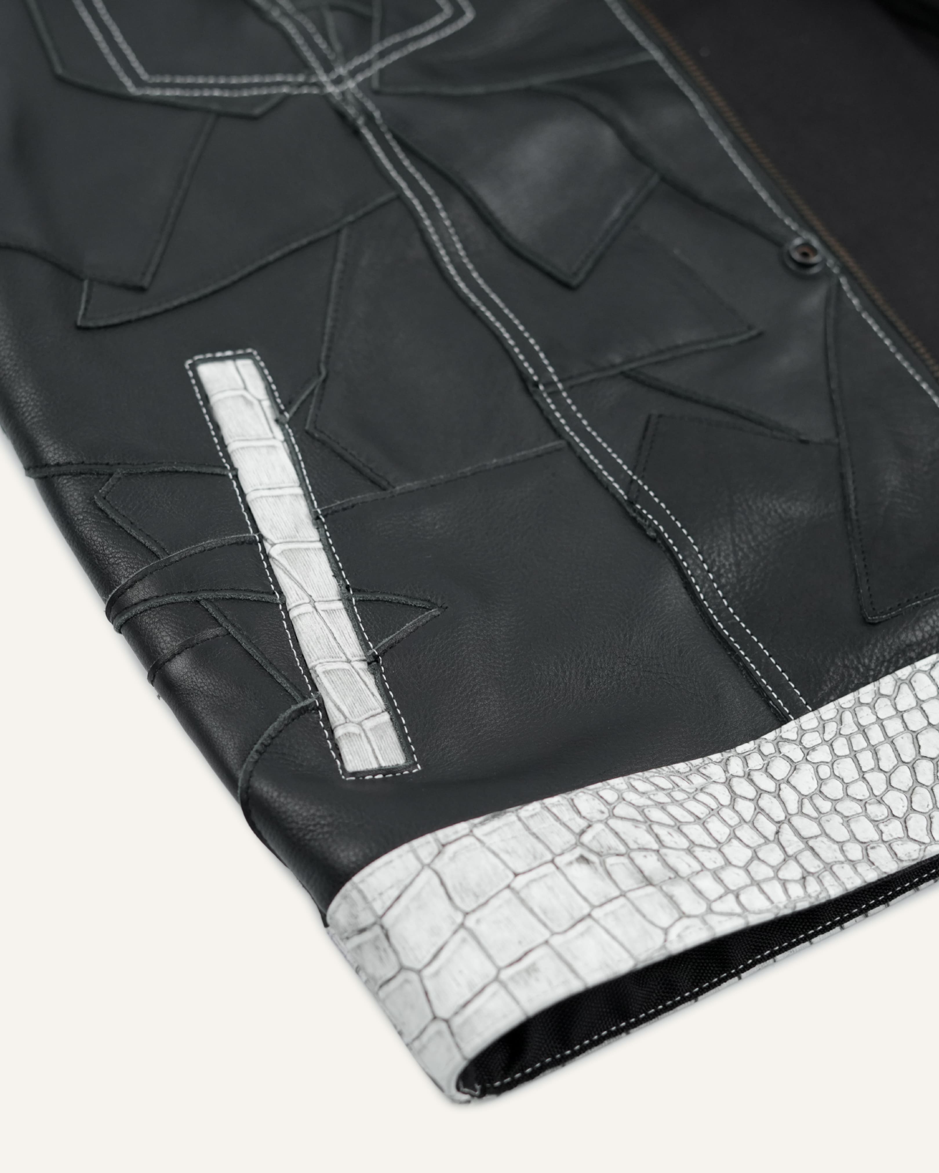 Upcycled Men Leather Waistcoat