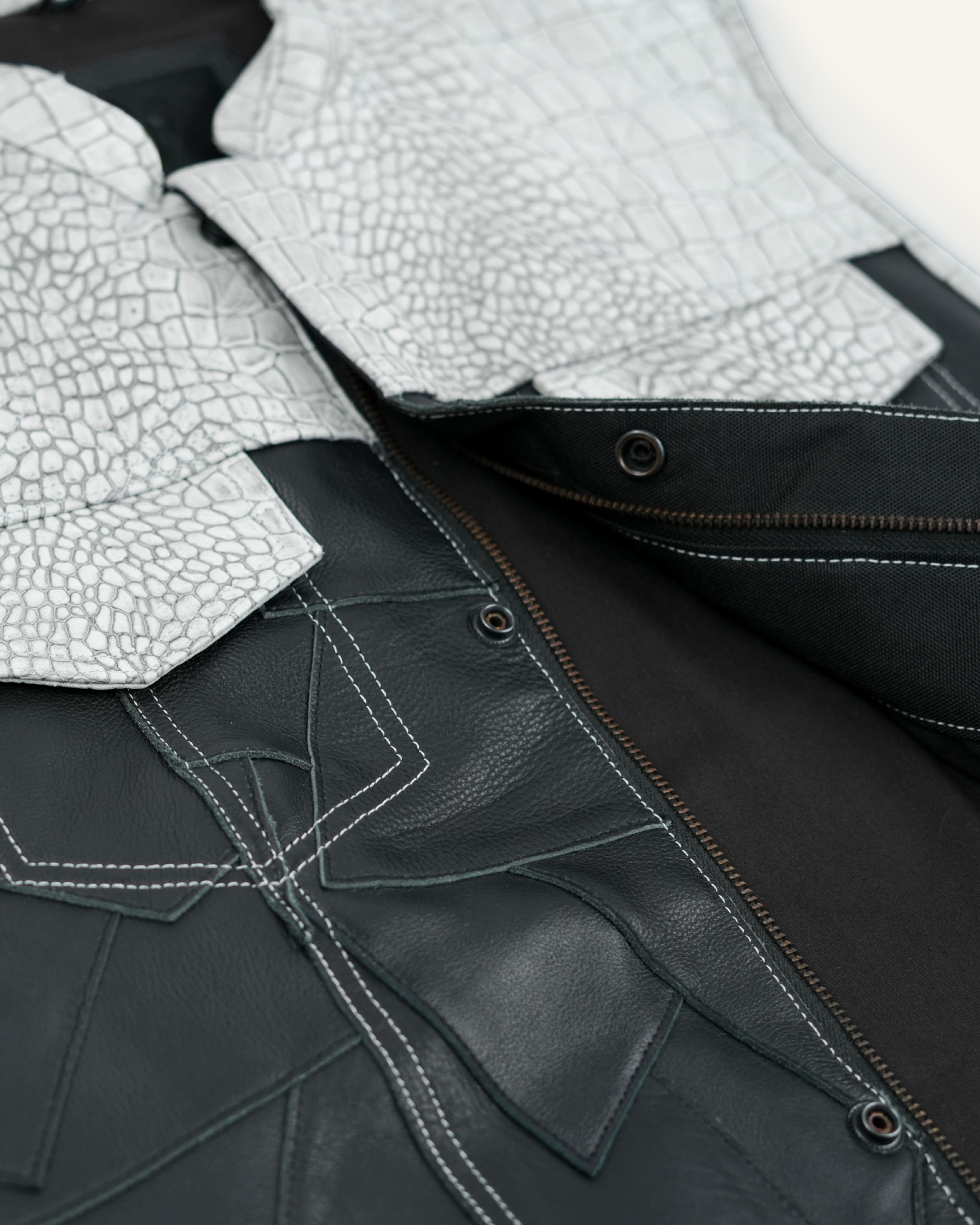 Upcycled Men Leather Waistcoat