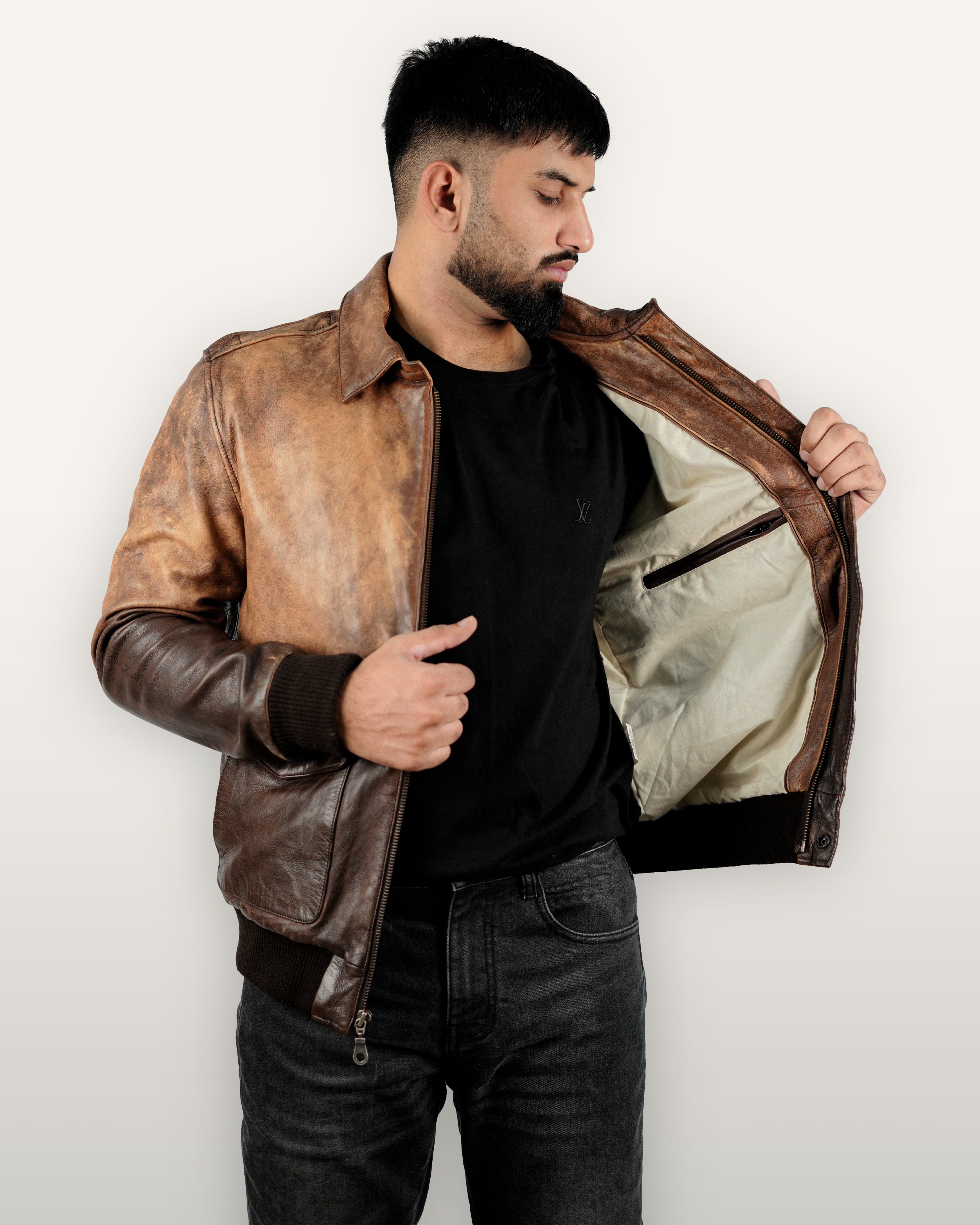 Veg Crust Leather Jacket
