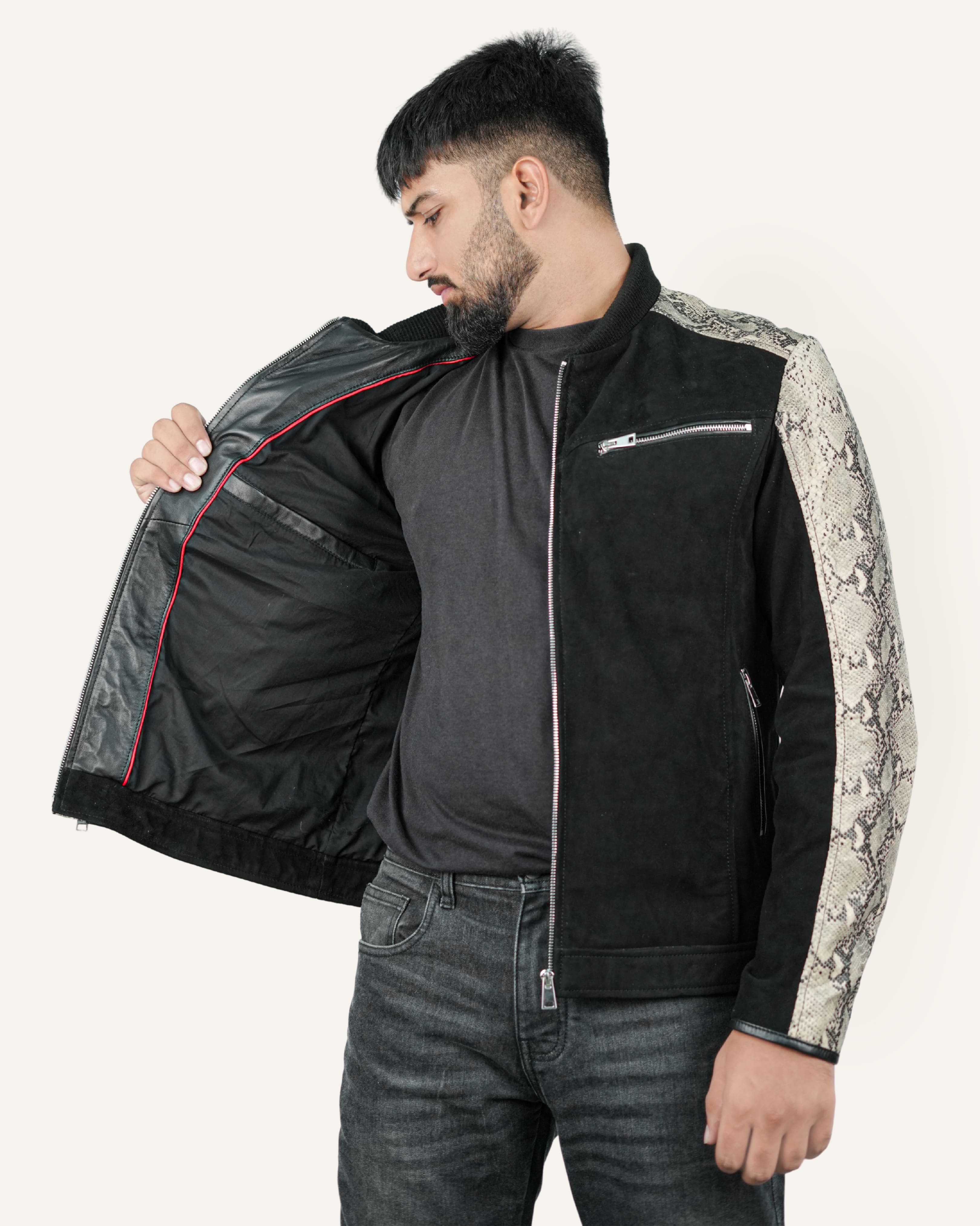 Black Suede Fashion Jacket