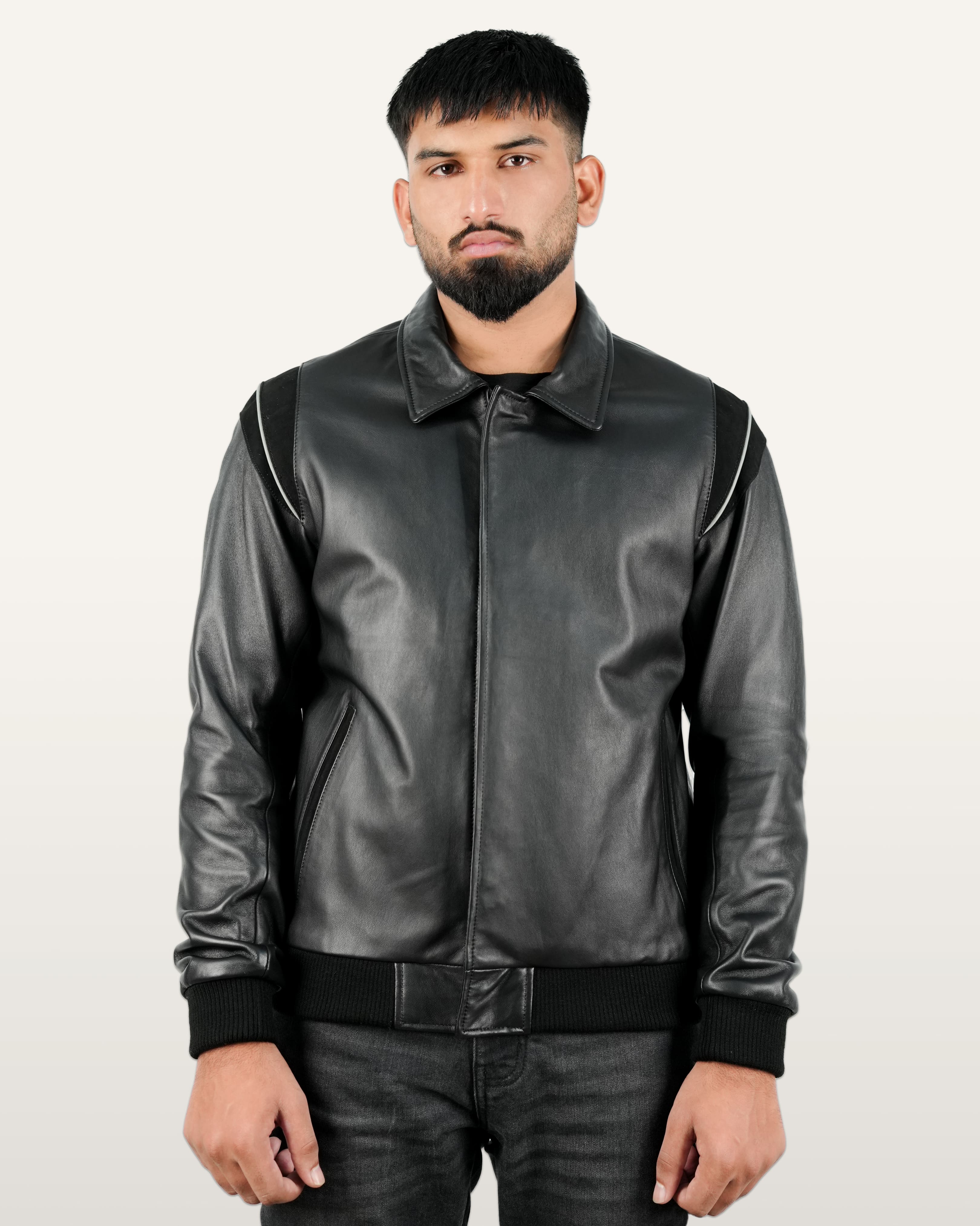 Men Black Leather Jacket