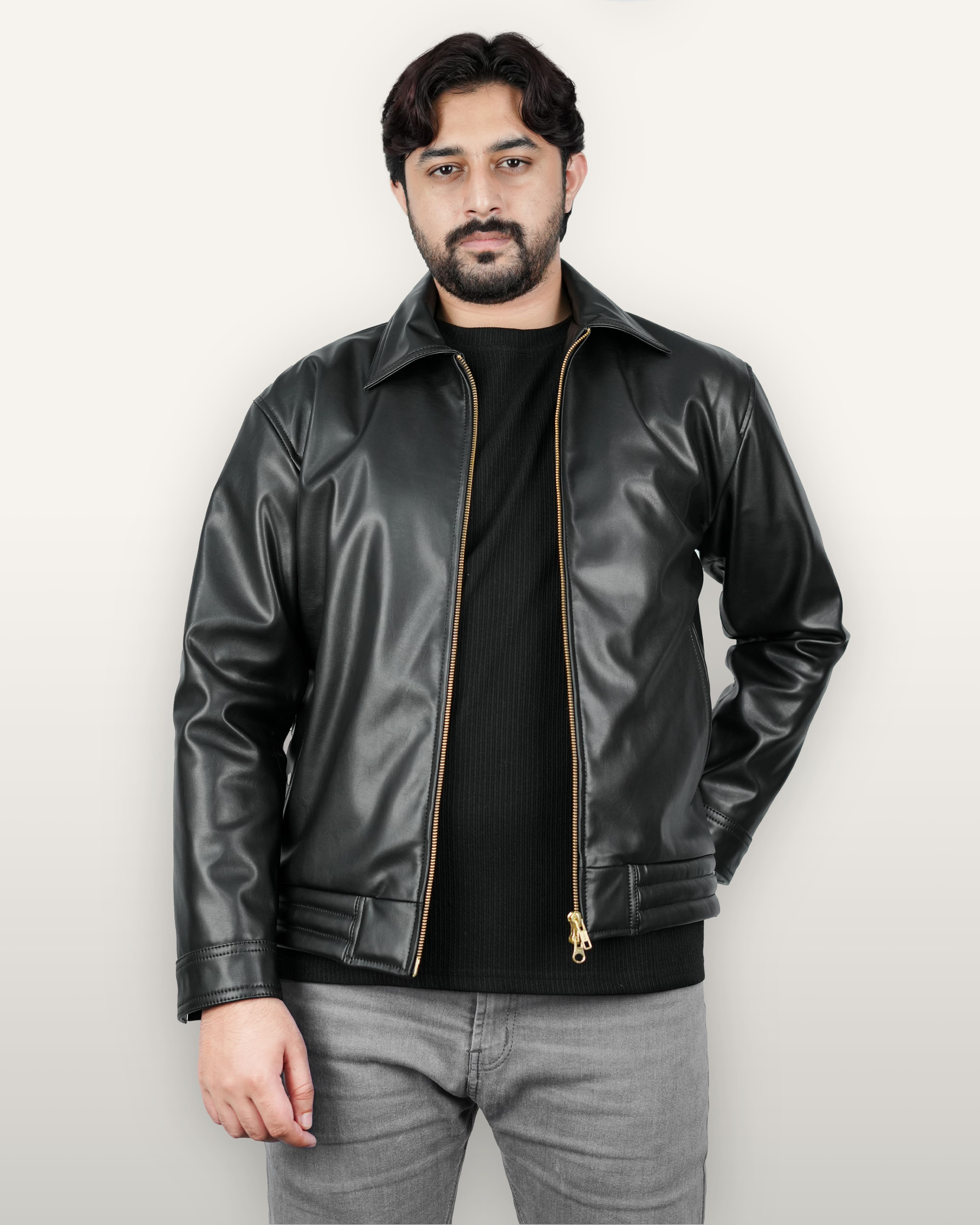 Recycled Men Leather Jacket