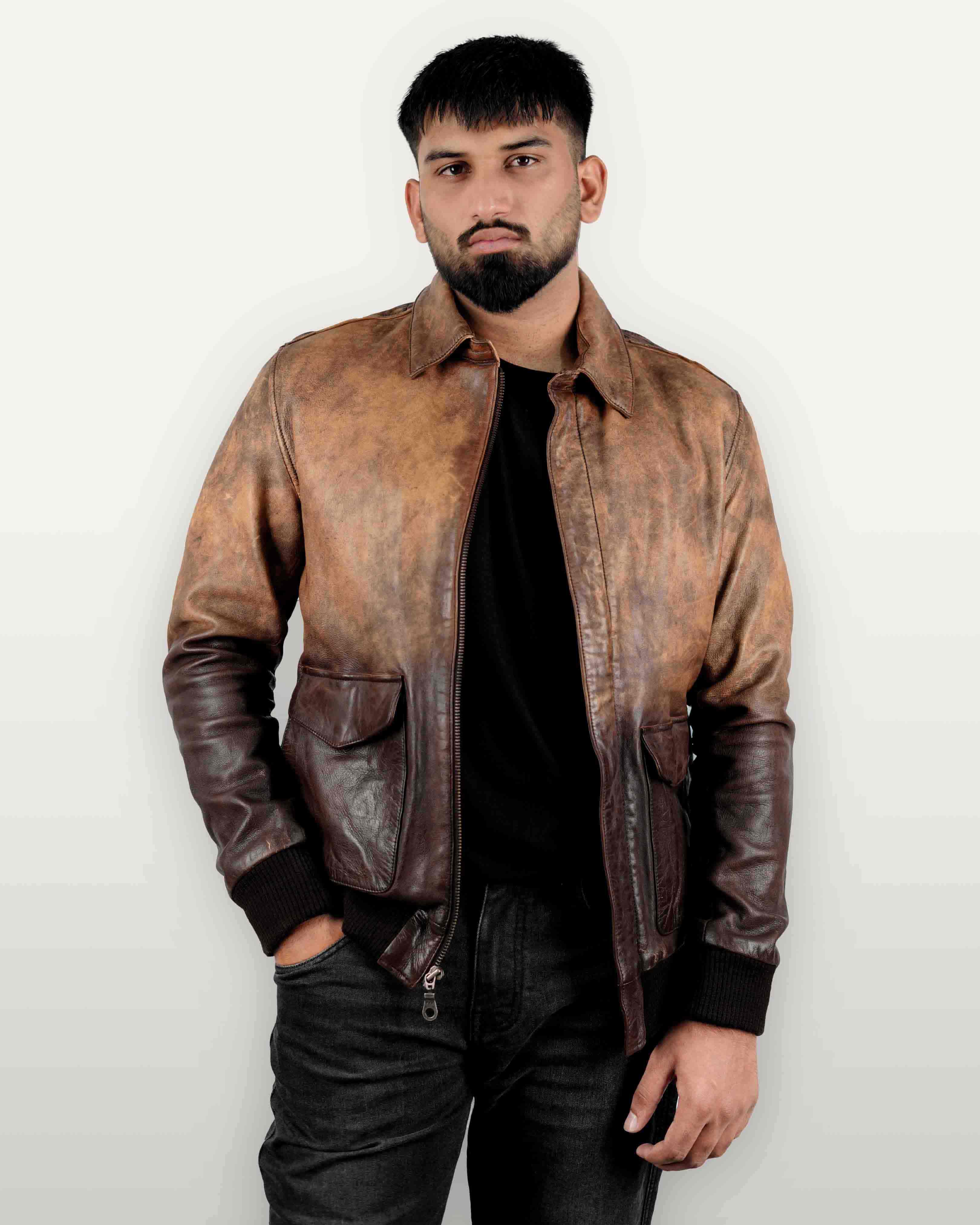 Veg Crust Leather Jacket